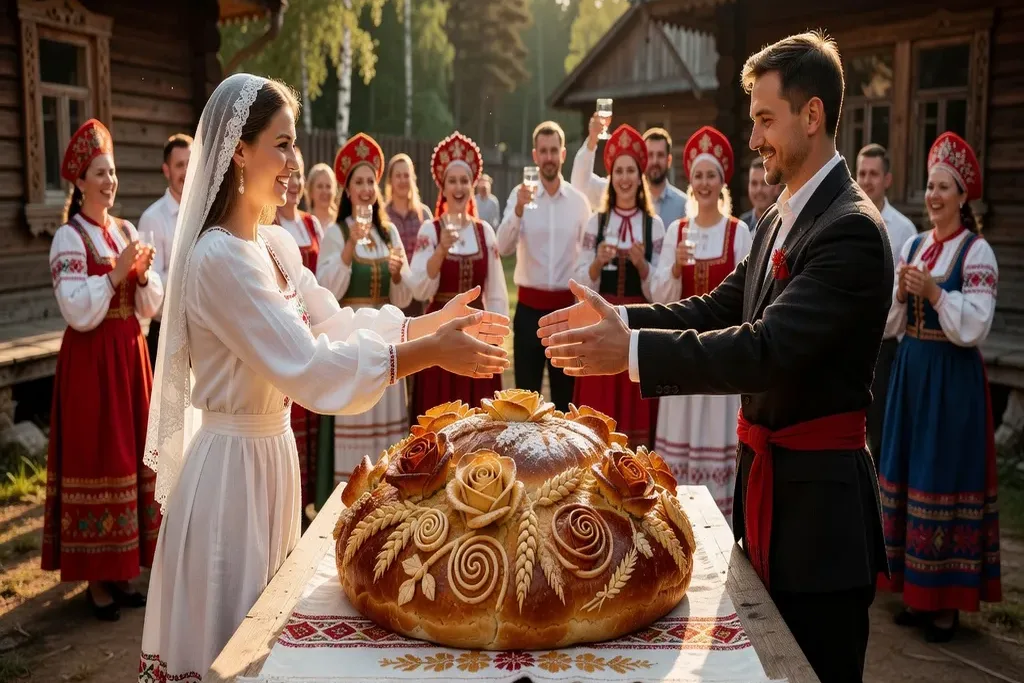 Karavai, le pain traditionnel russe de mariage