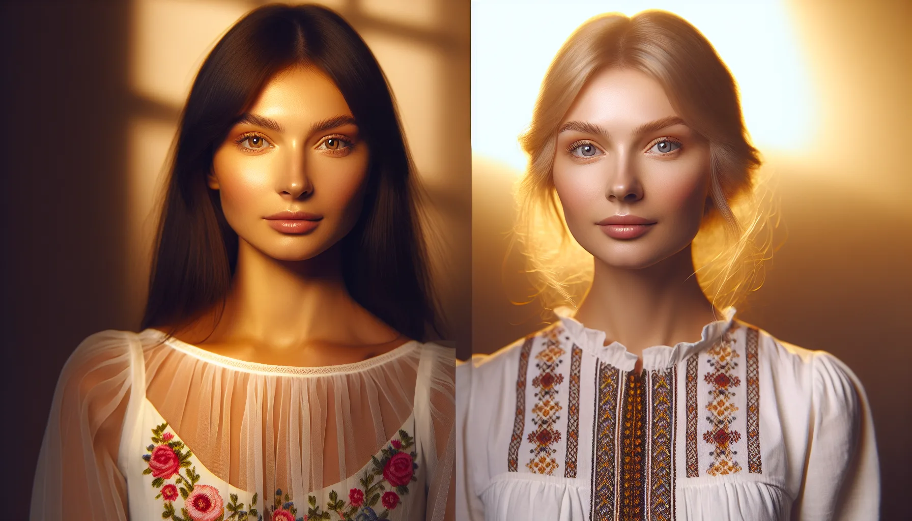 Comparaison visuelle entre une femme russe et une femme ukrainienne