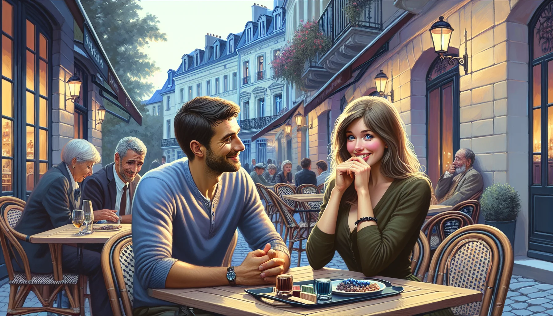 Couple se promenant dans une ville ukrainienne